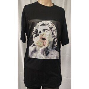 Miss Guided Unisex Short Sleeve Black T-shirt Size S SKU 2023